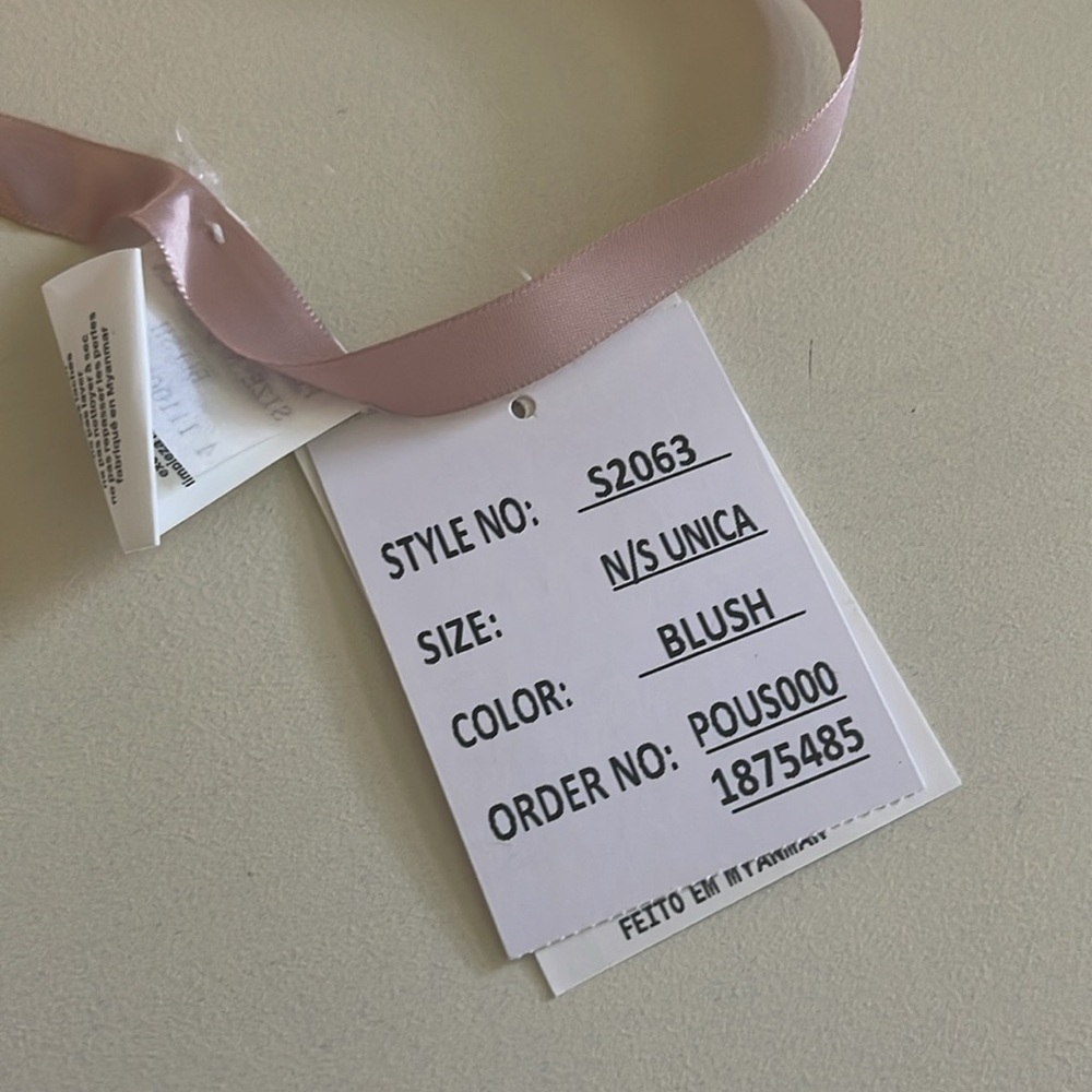 Blush Satin & Crustal bridal sash NWT - Picture 3 of 4